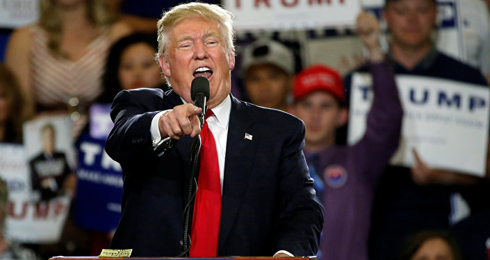 Republican U.S. presidential candidate Donald Trump holds a rally with supporters in Albuquerque, New Mexico, U.S., May 24, 2016