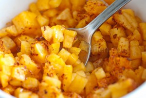 Recette vegan pêches découpées Recette vegan pêches découpées